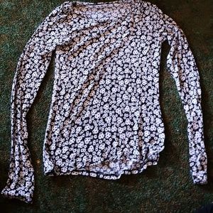 pretty flower long sleeve shirt